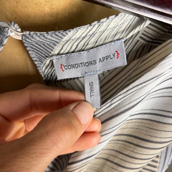 Anthropologie Conditions apply small short sleeve pants jumpsuit - Picture 3 of 6